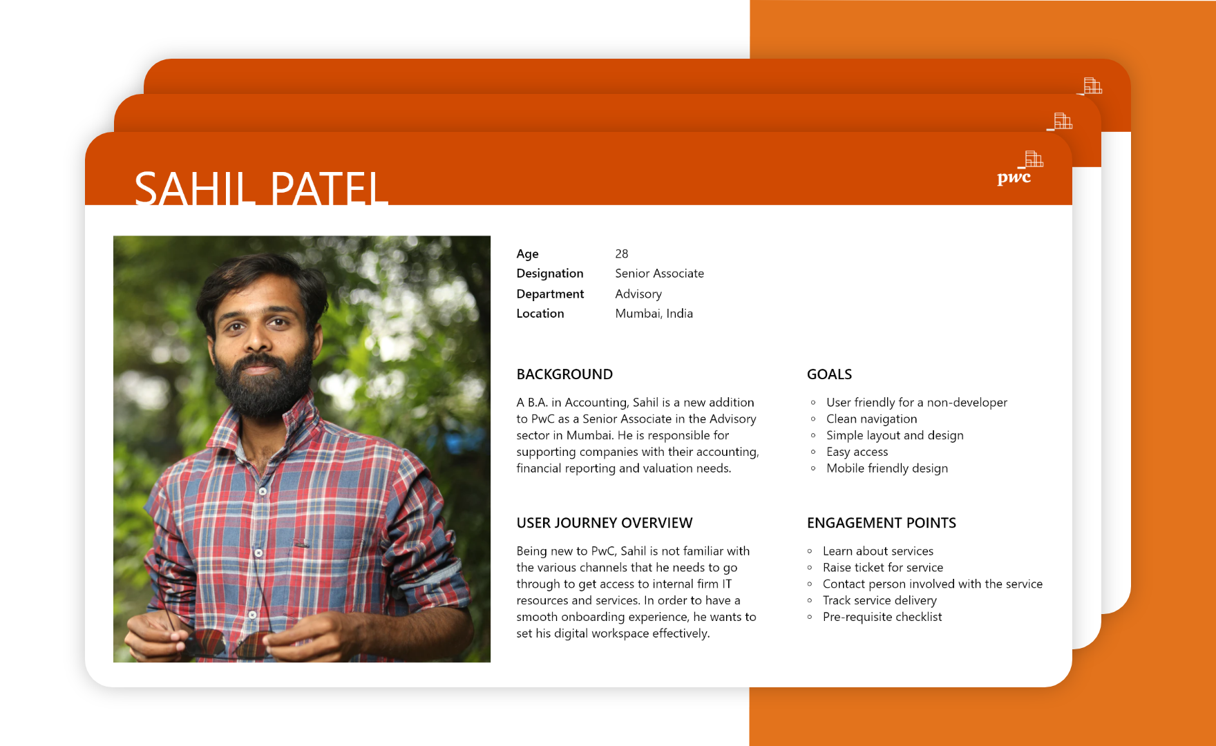 PwC service catalogue Tanisha's portfolio